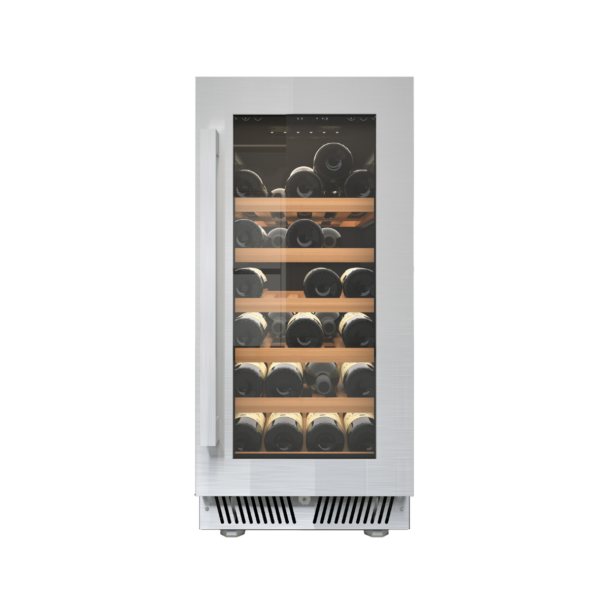 Cantinetta Nevada Inox con Maniglia Inox (32 Bottiglie) Incasso Sottopiano o Libero Posizionamento